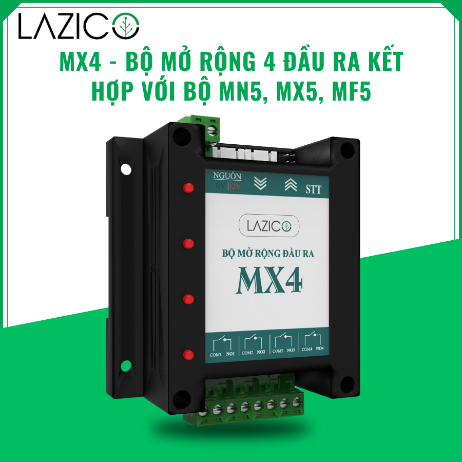 MX4-BỘ ĐIỀU KHIỂN MỞ RỘNG ĐẦU RA, SỬ DỤNG CHO BỘ ĐIỀU KHIỂN MN5, MX5, MF5. MỞ RỘNG TỐI ĐA 37 ĐẦU RA.