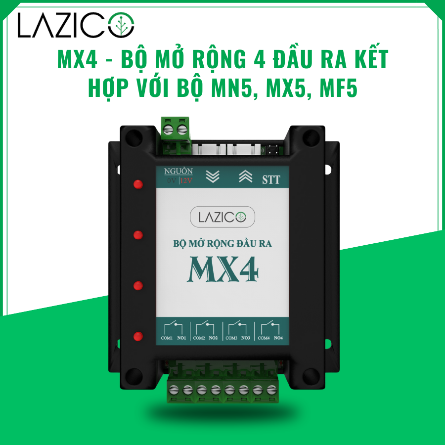 MX4-BỘ ĐIỀU KHIỂN MỞ RỘNG ĐẦU RA, SỬ DỤNG CHO BỘ ĐIỀU KHIỂN MN5, MX5, MF5. MỞ RỘNG TỐI ĐA 37 ĐẦU RA.