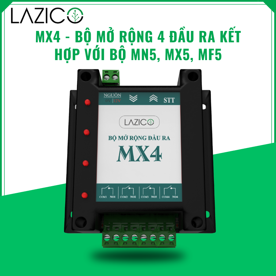 MX4-BỘ ĐIỀU KHIỂN MỞ RỘNG ĐẦU RA, SỬ DỤNG CHO BỘ ĐIỀU KHIỂN MN5, MX5, MF5. MỞ RỘNG TỐI ĐA 37 ĐẦU RA.