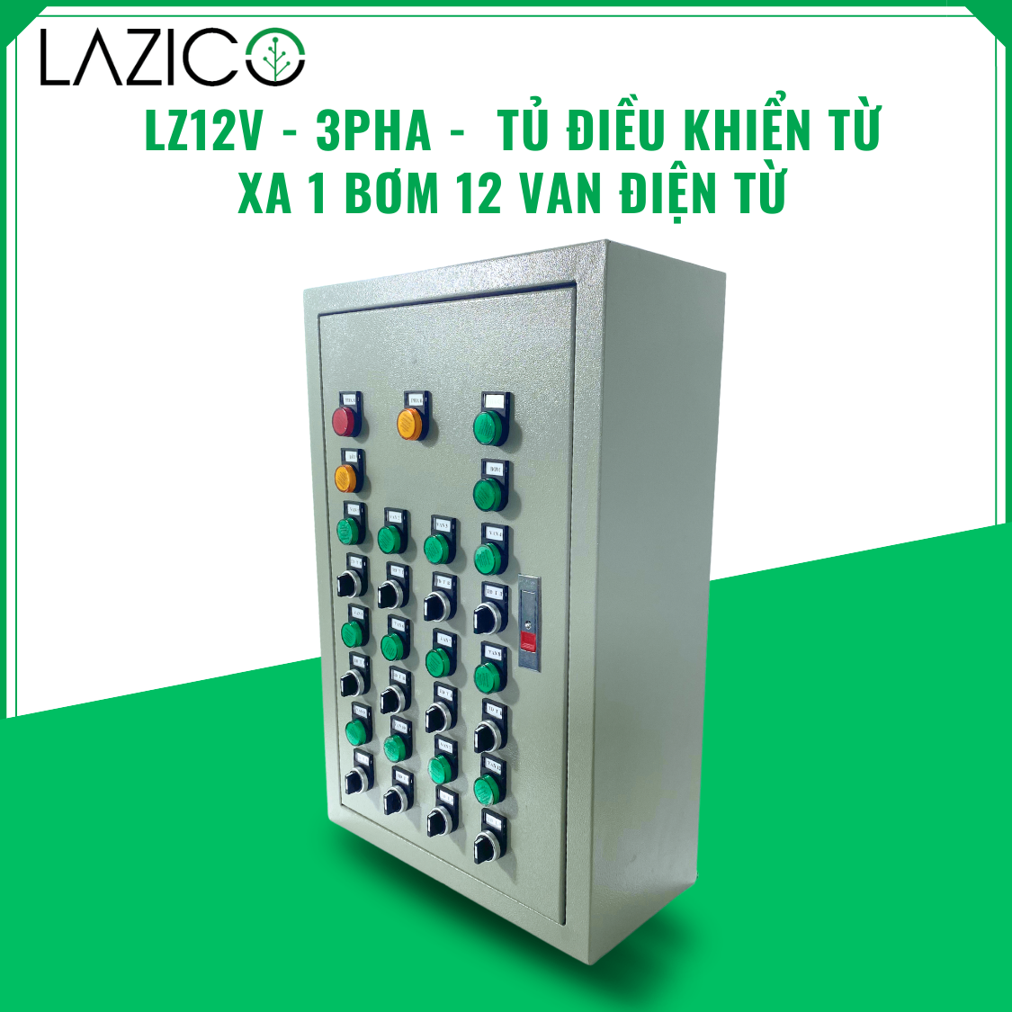 LZ12V-3P- Tủ điều khiển tự động 1 bơm 3 pha 12 van điện từ