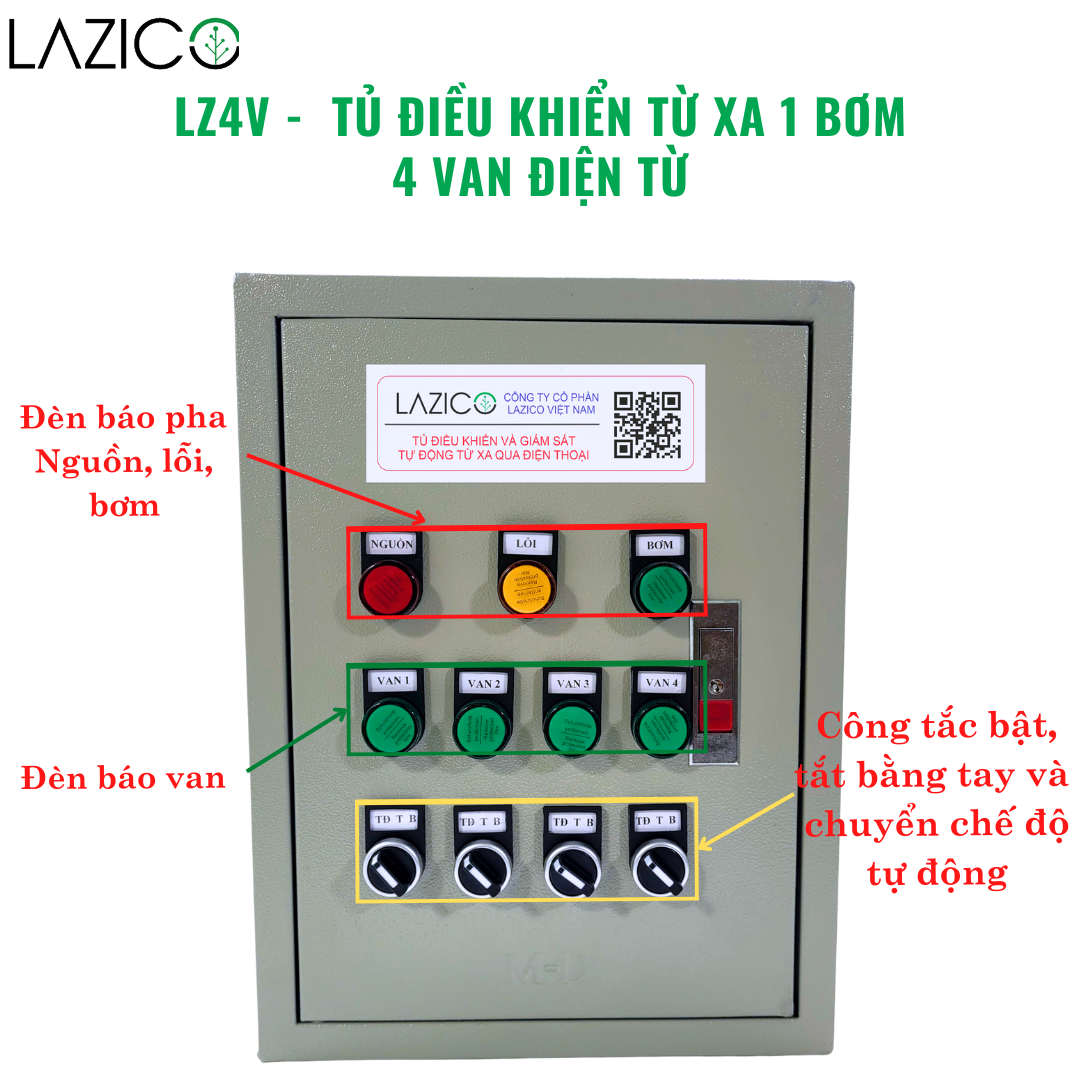 LZ4V Tủ điều khiển máy bơm từ xa và van điện từ qua điện thoại