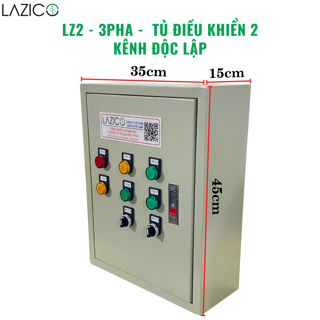 LZ2-3Pha- Tủ điều khiển từ xa qua điện thoại 2 thiết bị 3 pha công suất lớn