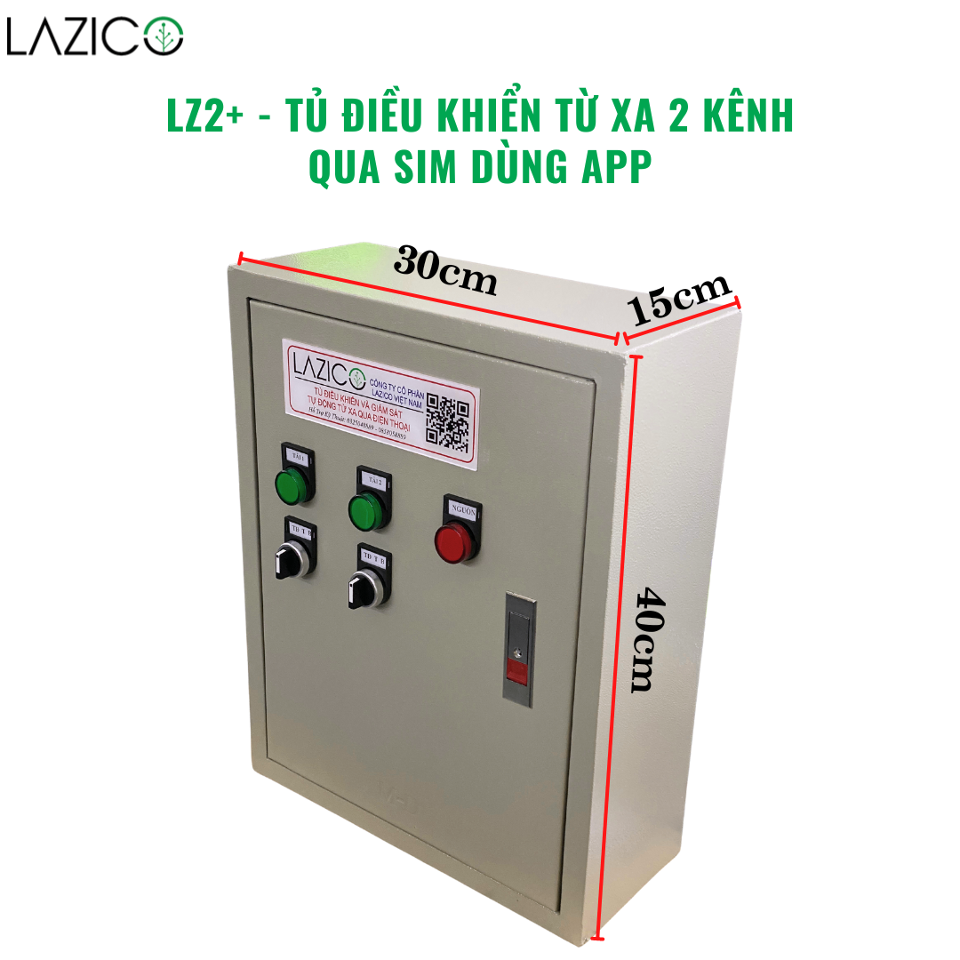 LZ2+ Tủ điều khiển motor từ xa qua điện thoại 2 kênh độc lập