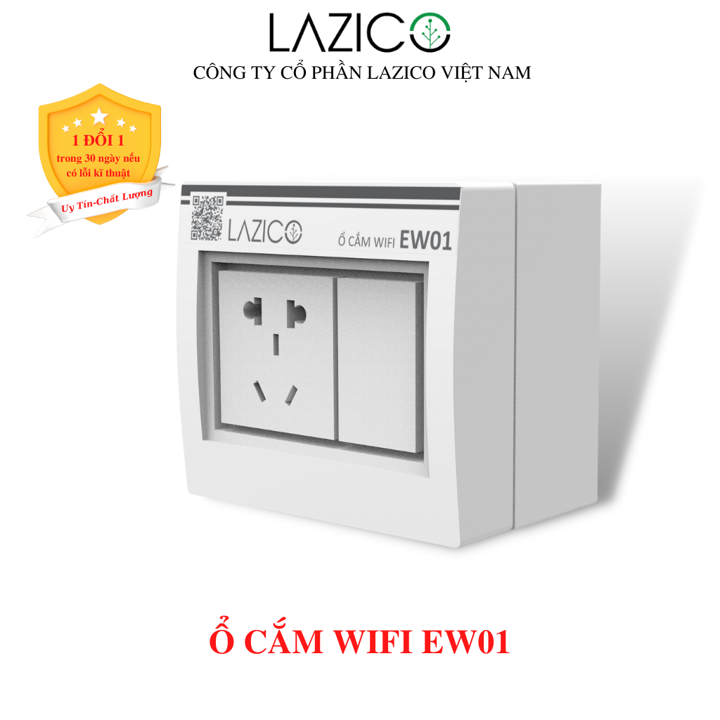 EW01 - Ổ cắm wifi điều khiển từ xa 1 kênh công suất 1500W, tiện lợi không cần đấu nối