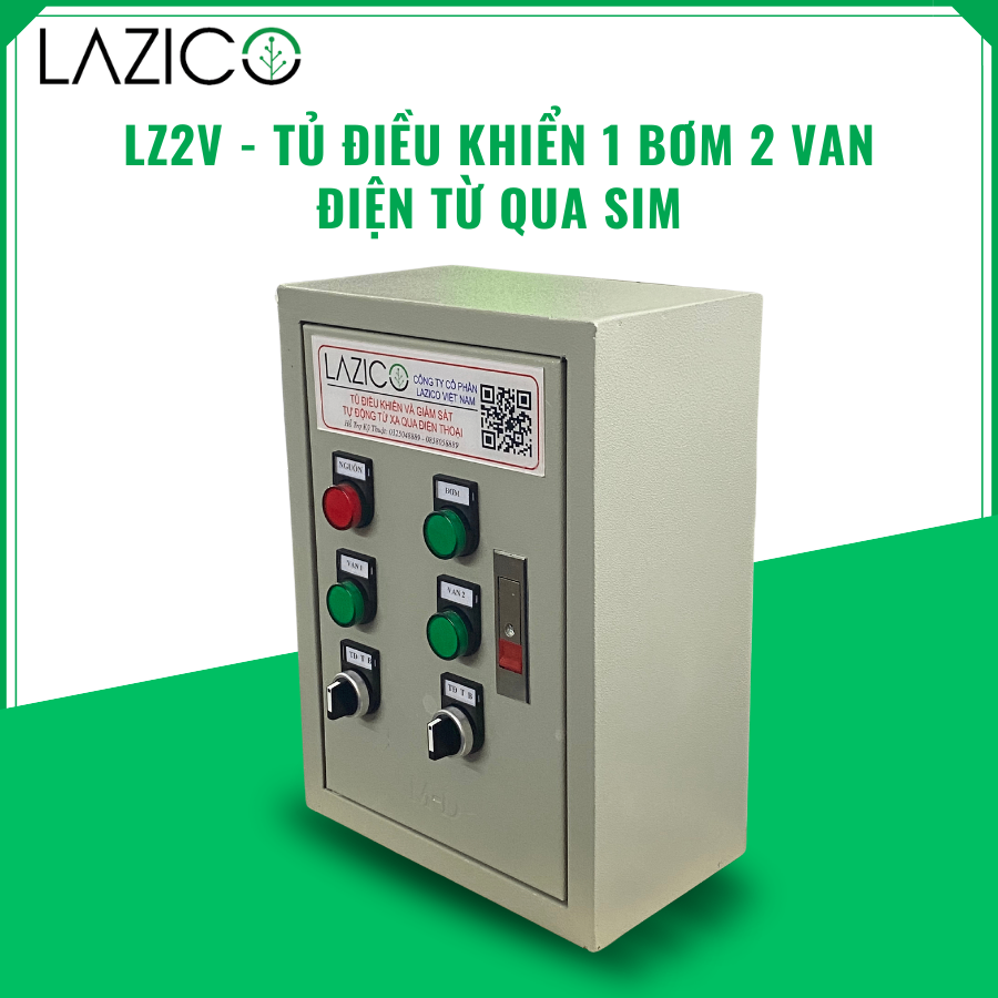 LZ2V - Tủ điều khiển từ xa 1 bơm 1 pha 2 van từ