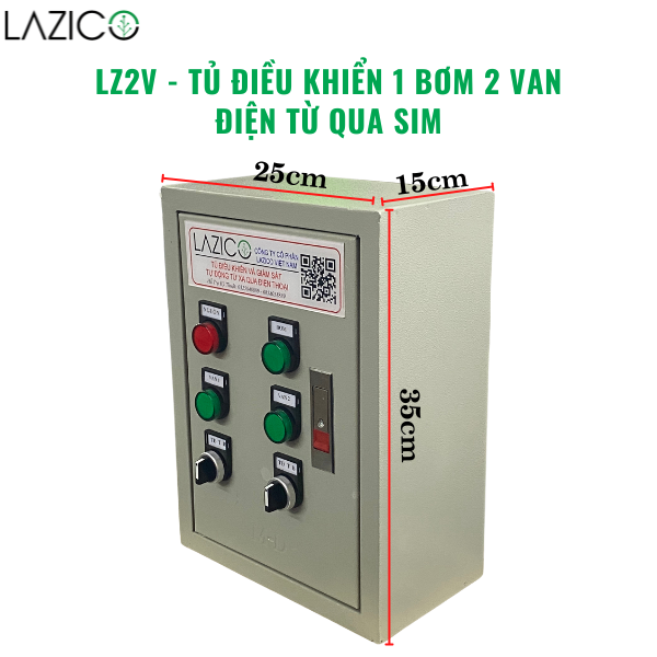 LZ2V - Tủ điều khiển từ xa 1 bơm 1 pha 2 van từ