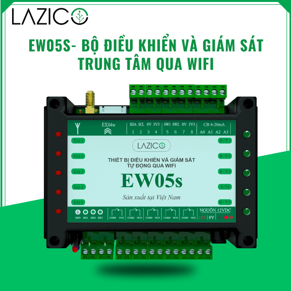 EW05s_Bộ điều khiển từ xa, đọc cảm biến công nghiệp 4-20mA qua WIFI