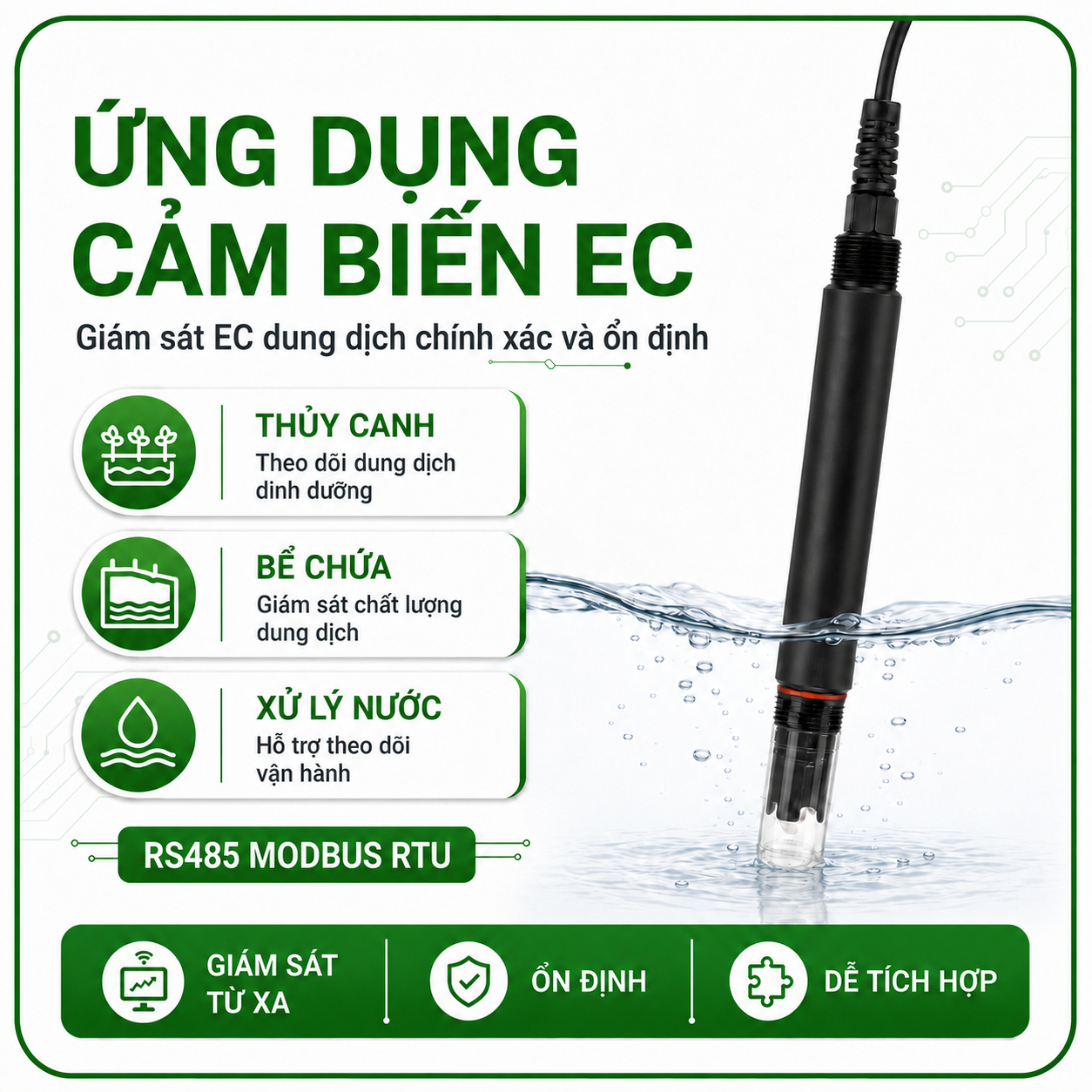 CẢM BIẾN EC DUNG DỊCH RS485 MODBUS RTU_LAZICO