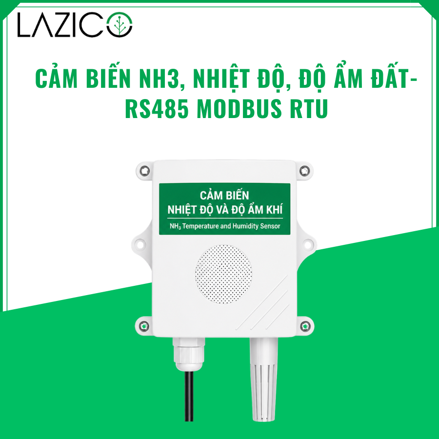 CẢM BIẾN NH3 NHIỆT ĐỘ, ĐỘ ẨM -RS485 MODBUS RTU- LAIZCO