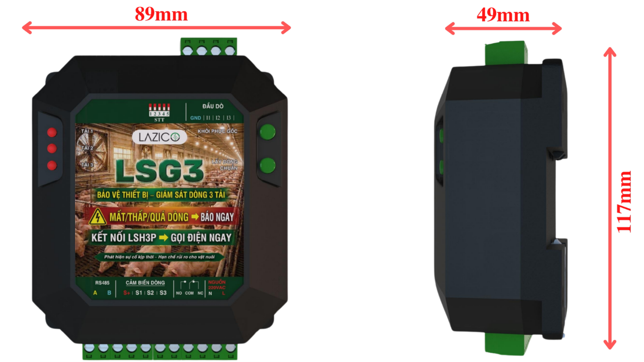 LSG3- Node giám sát dòng điện 3 tải