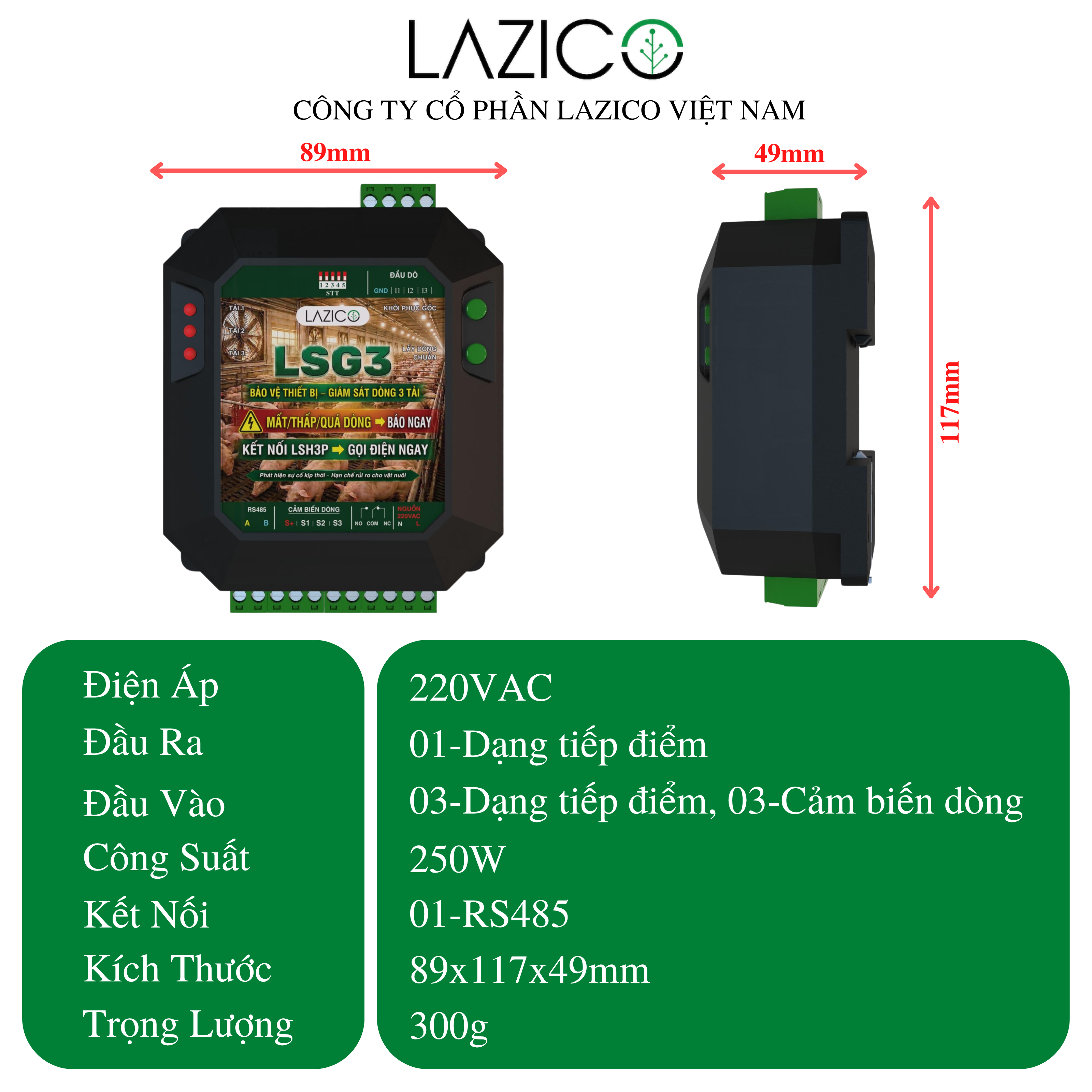 LSG3- Node giám sát dòng điện 3 tải