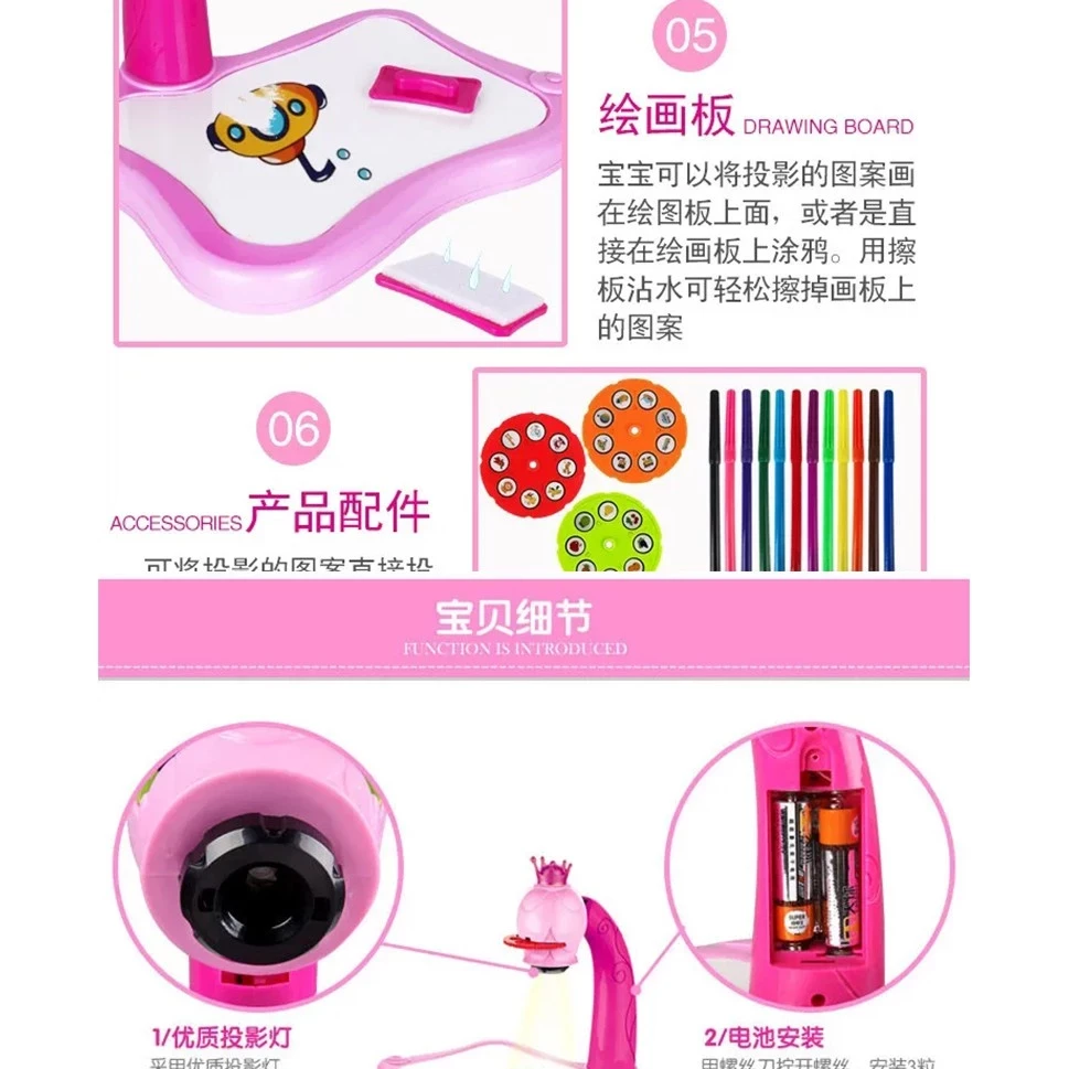 Đèn bàn chiếu hình học