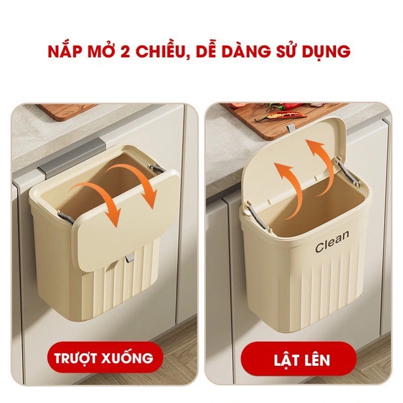 Thùng rác treo tường 12L