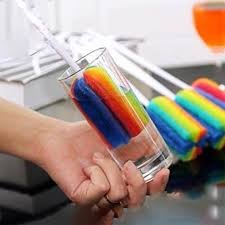 Cọ rửa ly sắc màu