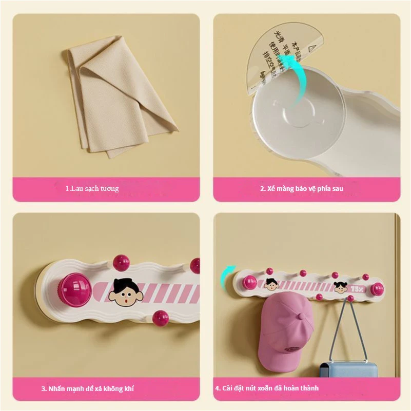 Móc treo đồ hút chân không pop up