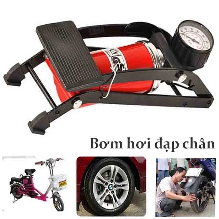 Bơm hơi đạp chân đa năng