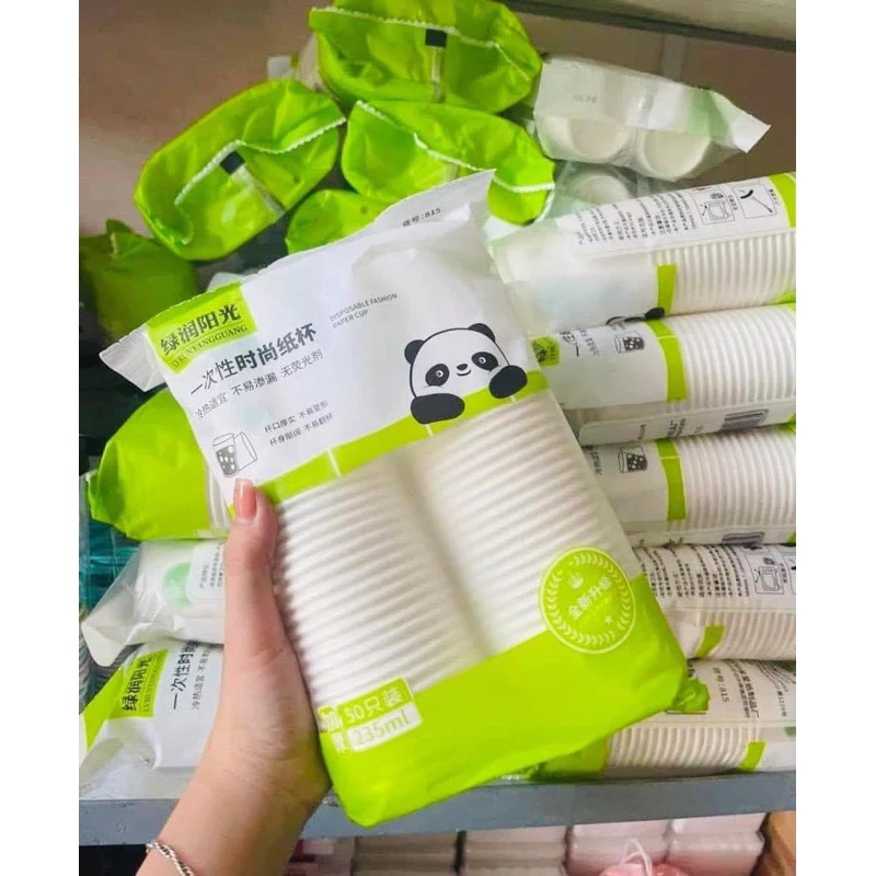 Cốc giấy gấu trúc