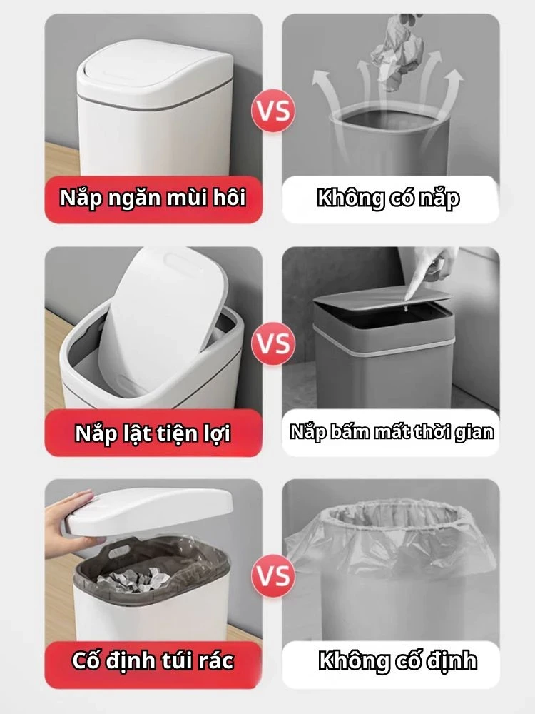 Thùng rác mini để bàn trơn