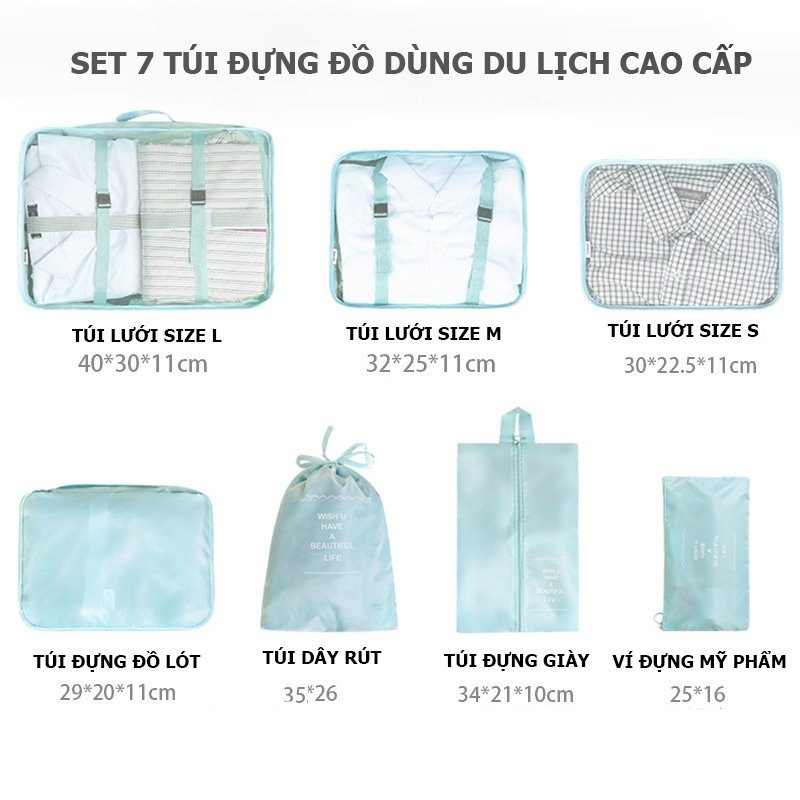 Bộ 7 túi đựng đồ du lịch