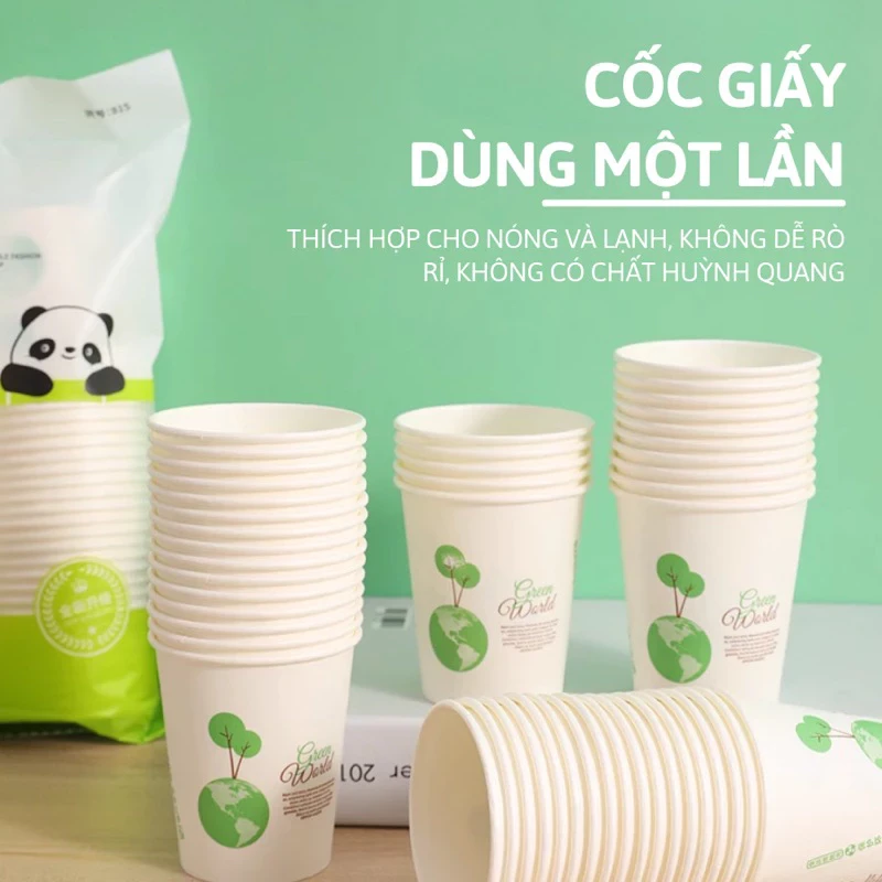 Cốc giấy gấu trúc