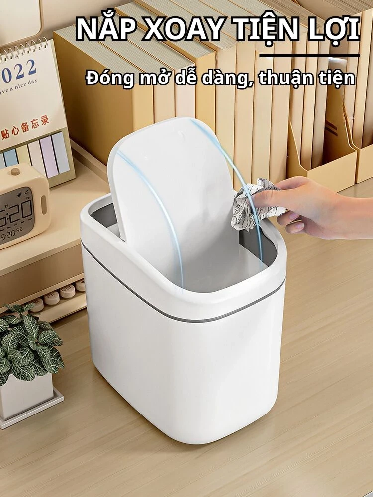 Thùng rác mini để bàn trơn