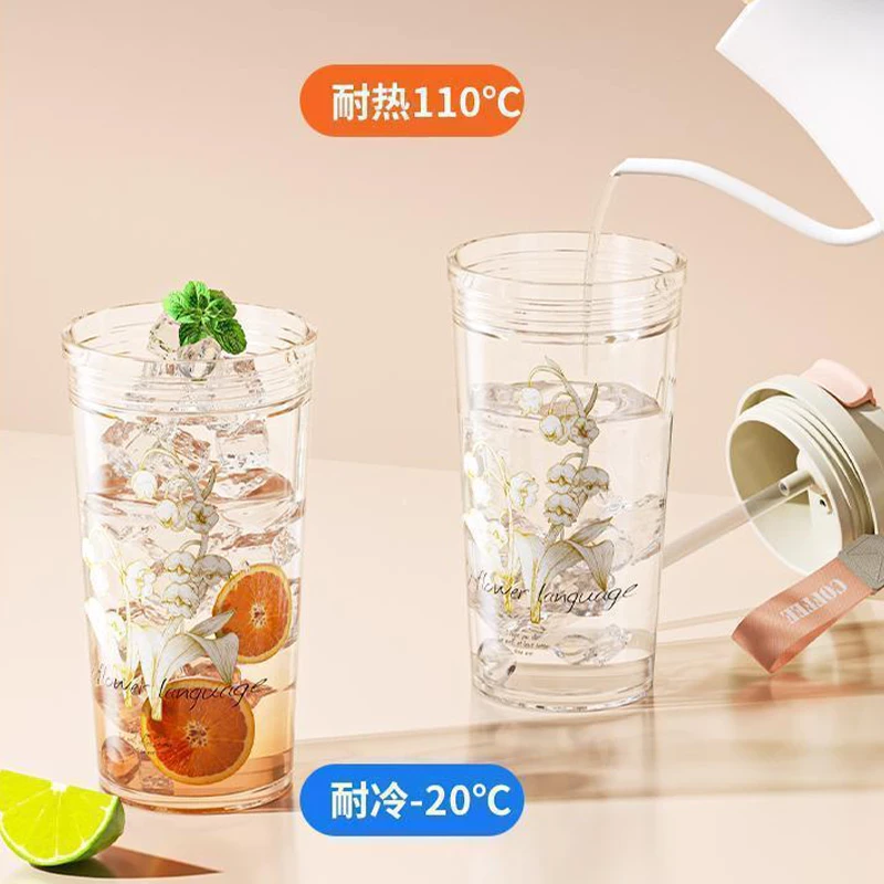 Bình nước nhựa hoa 650ml 9336
