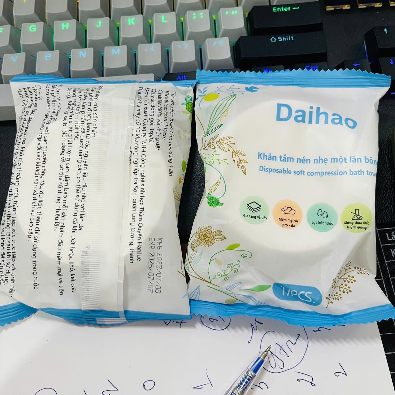 Khăn tắm nén Daihao