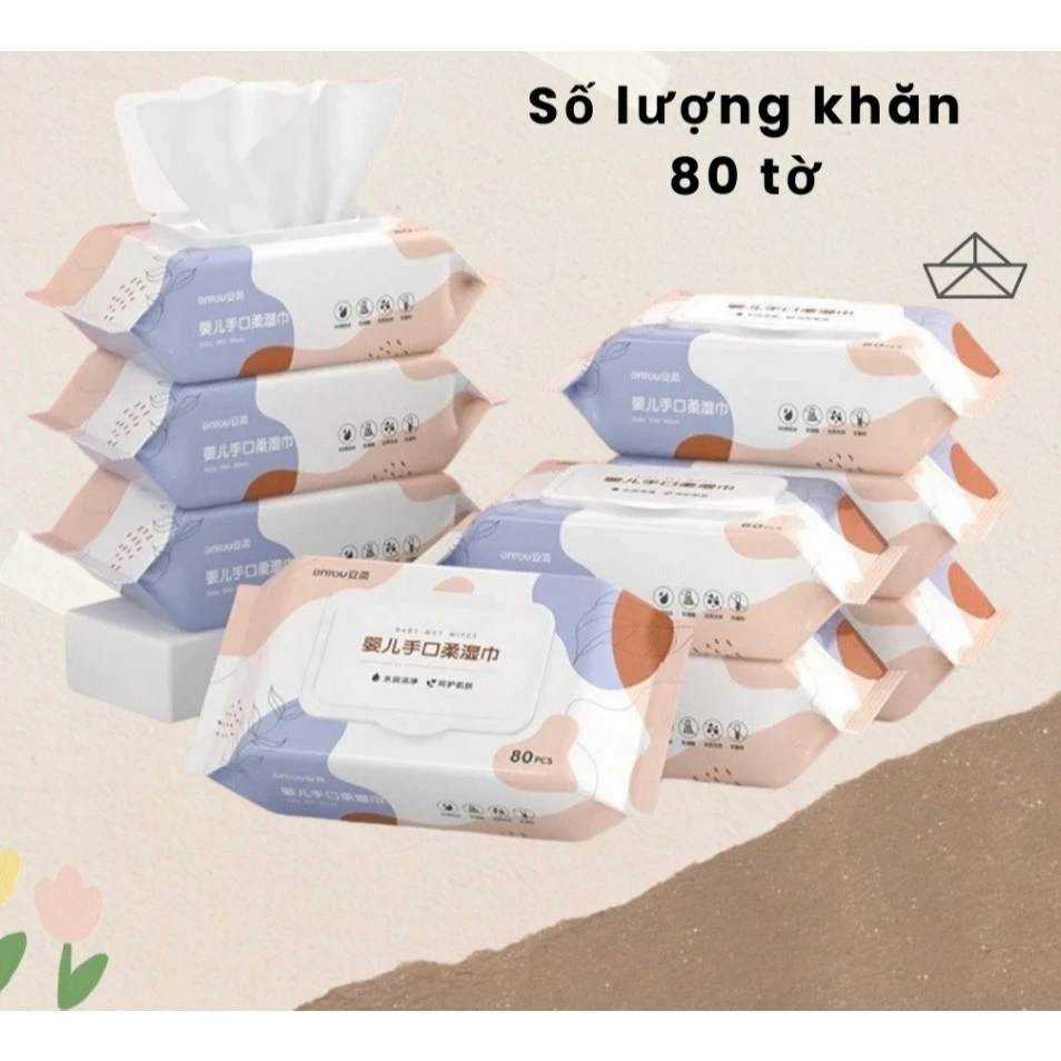 Khăn ướt lau mặt mẹ và bé