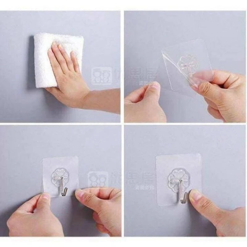 Móc dán tường trong suốt