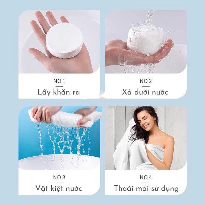 Khăn tắm nén cô gái