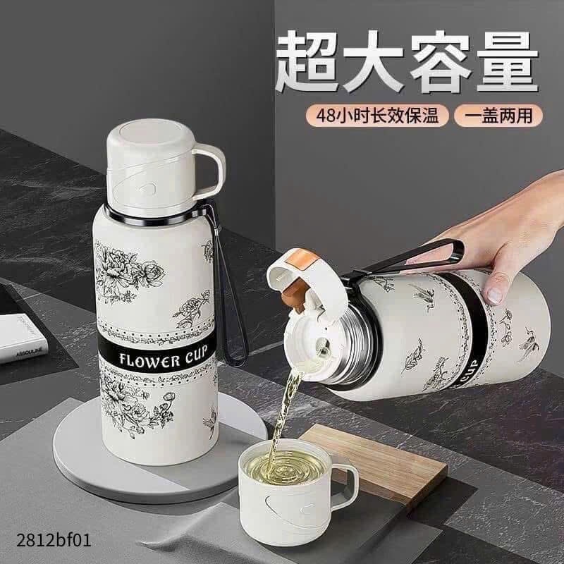 Bình giữ nhiệt kèm cốc hình hoa