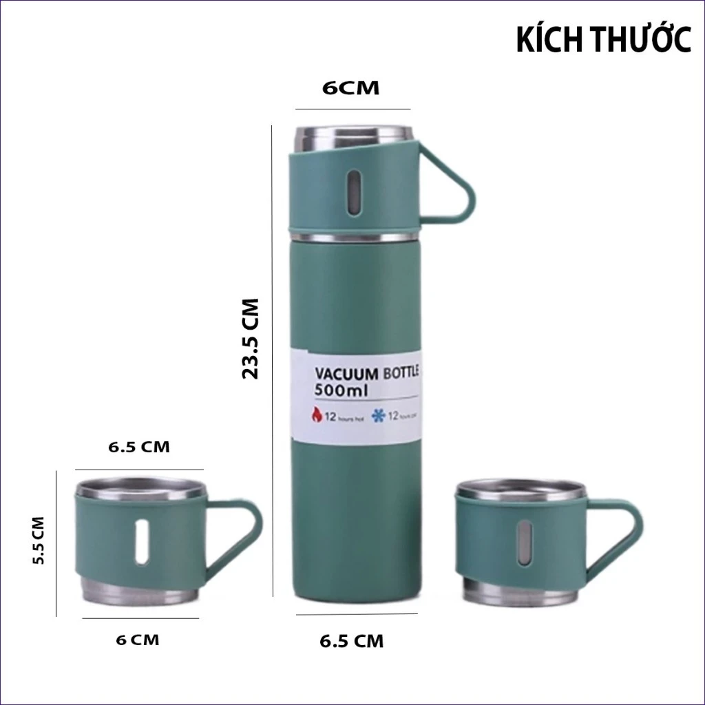 Bộ bình giữ nhiệt kèm 2 cốc