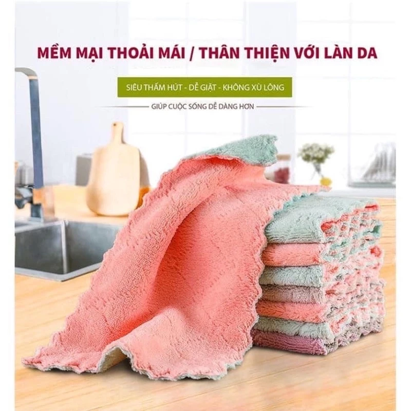 Set 10 khăn lau 2 mặt