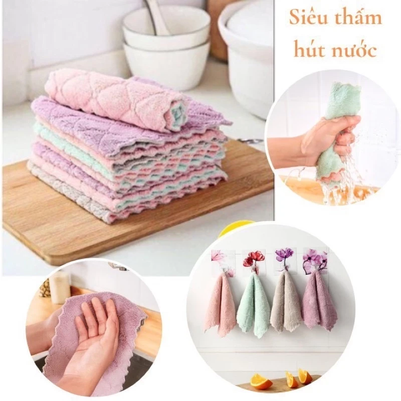 Set 10 khăn lau 2 mặt