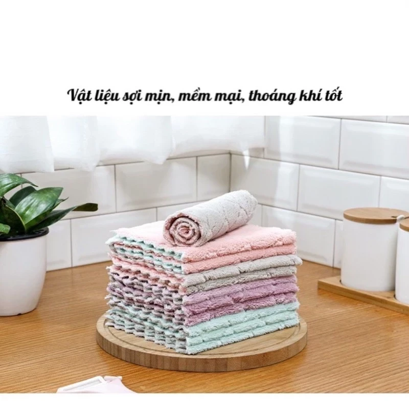 Set 10 khăn lau 2 mặt