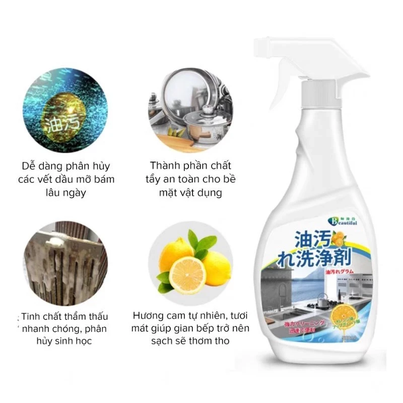 Bình xịt tẩy rửa dầu mỡ