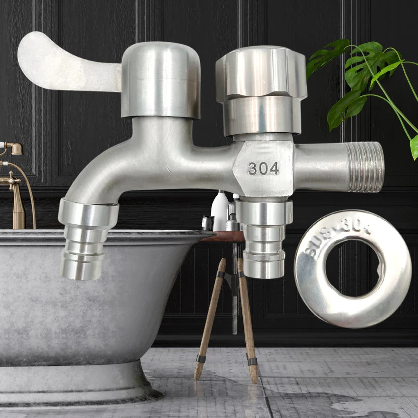 Vòi nước 2 đầu inox