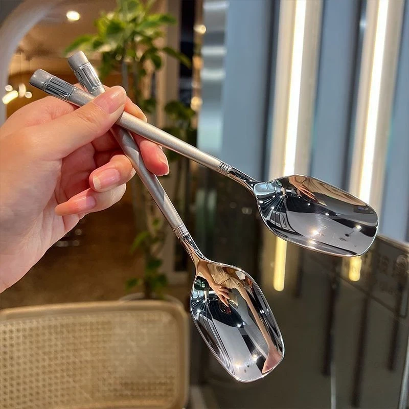 Thìa bạc mạ dài