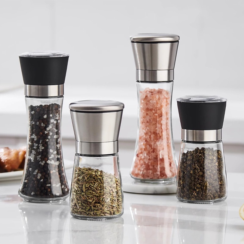 Lọ xay tiêu nắp inox