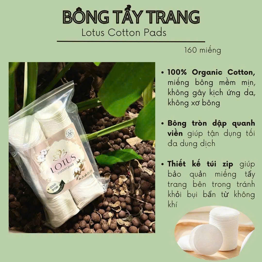 Bông tt Lotus 160 miếng
