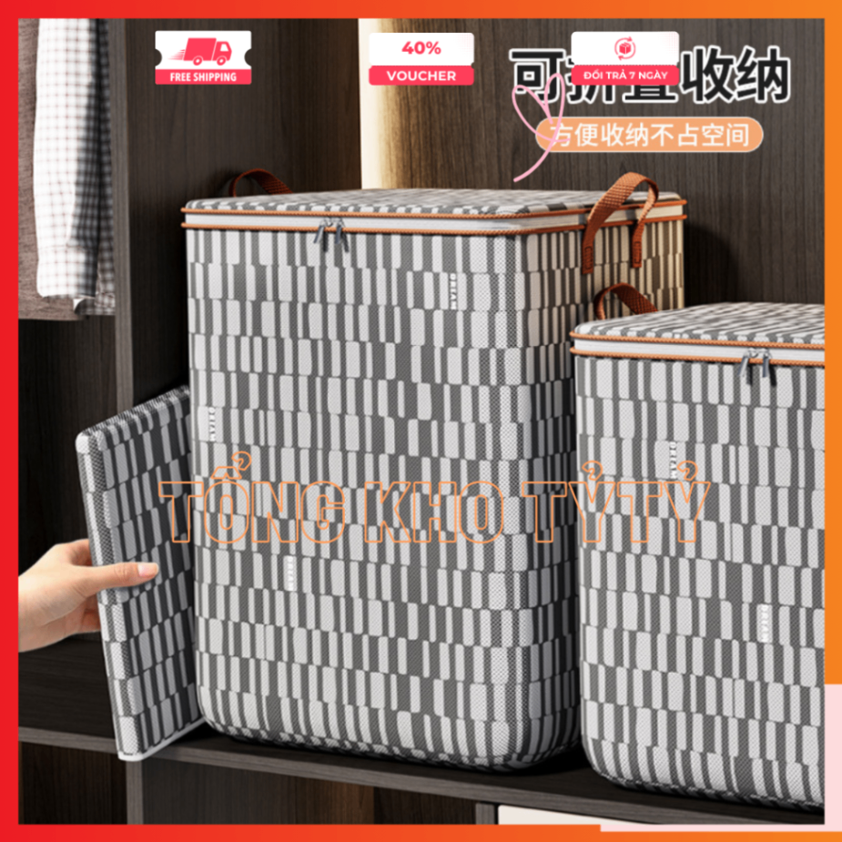 Túi đựng đồ quần áo kẻ ô 2