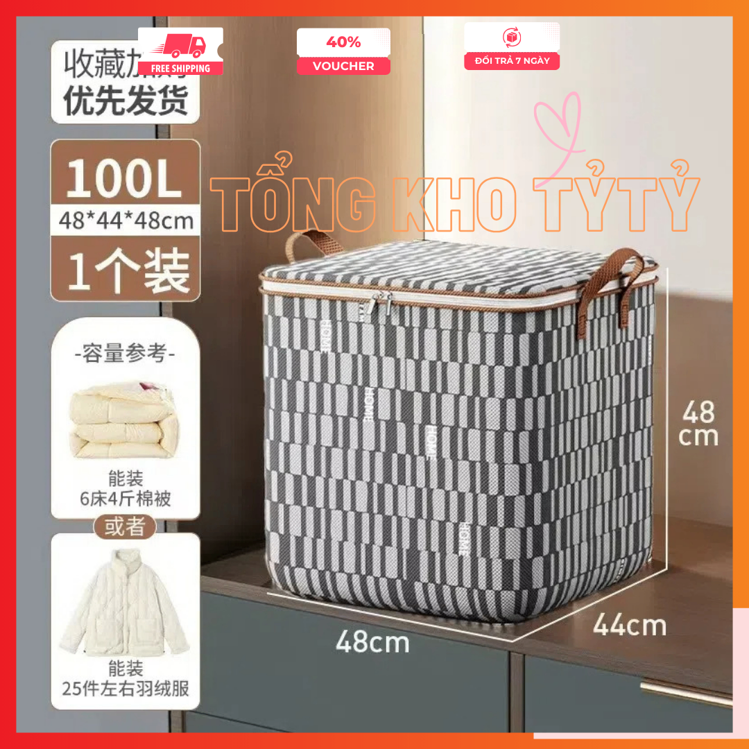 Túi đựng đồ quần áo kẻ ô 2