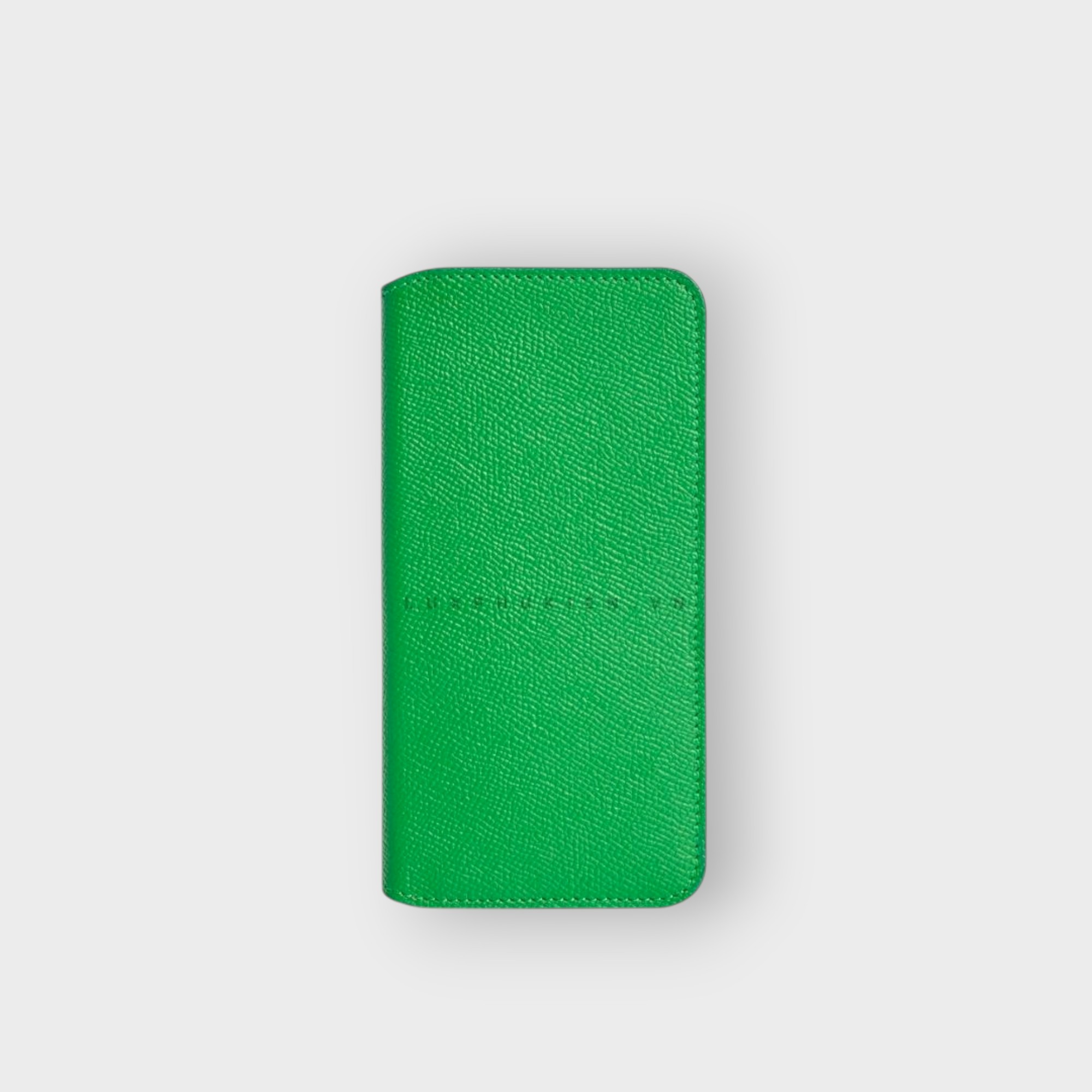 LS0128 - Bao da thủ công viền đen Flip - Epsom - E7 Xanh lá - 14 thường