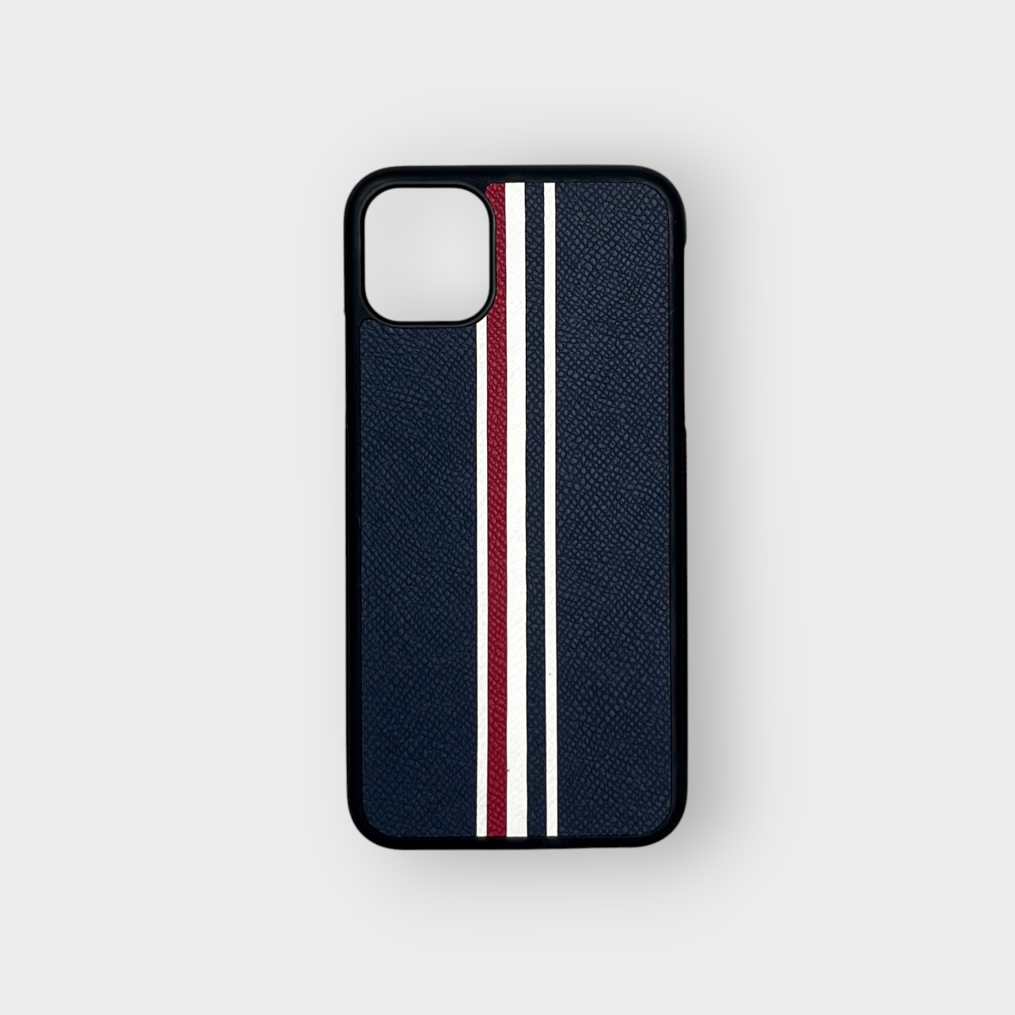 LS0160 - Ốp da thủ công viền đen Thom Browne - Epsom - E3 Xanh navy - 11 Promax