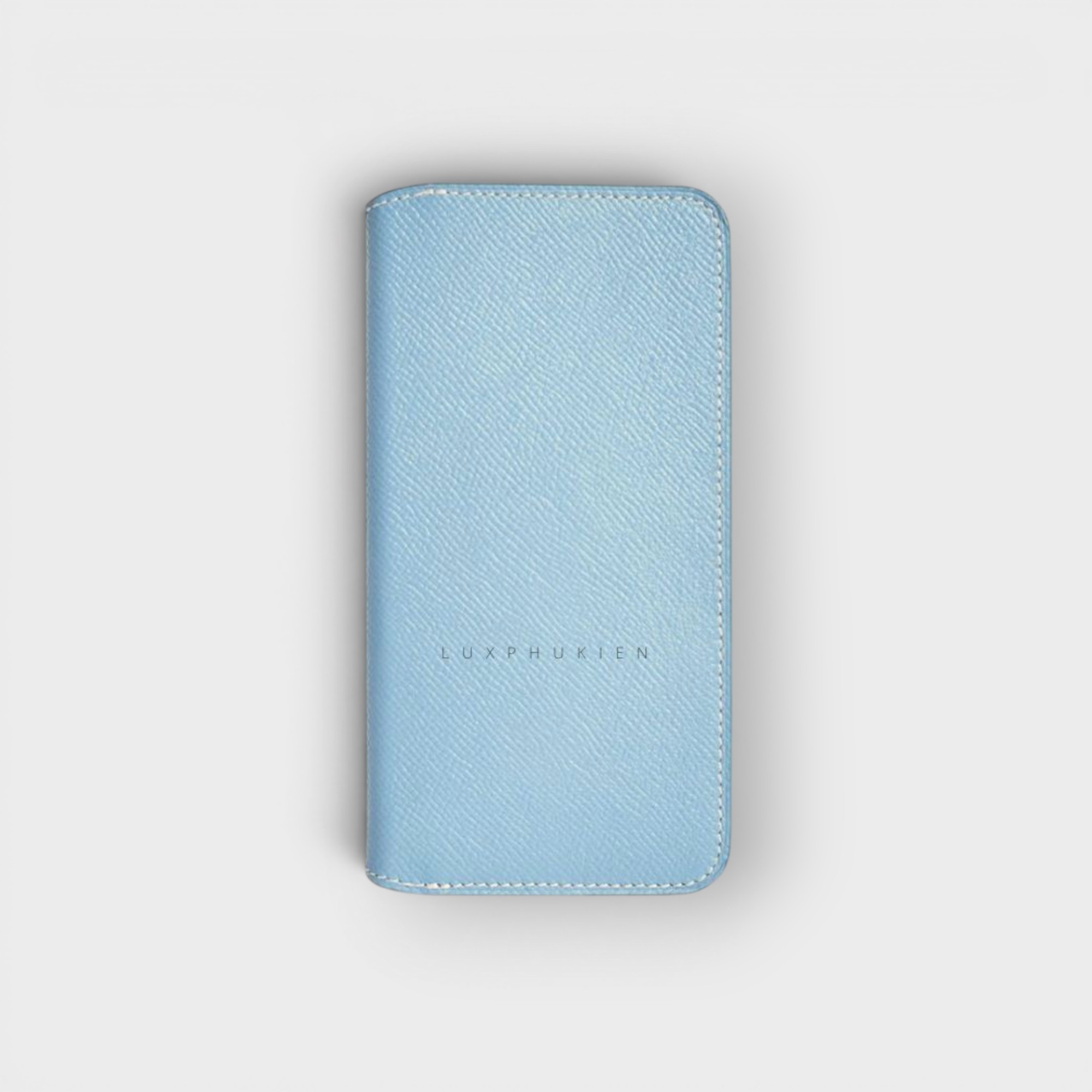 LS0254 - Bao da thủ công viền đen Flip - Epsom - E23 Xanh sierra - 15 Promax