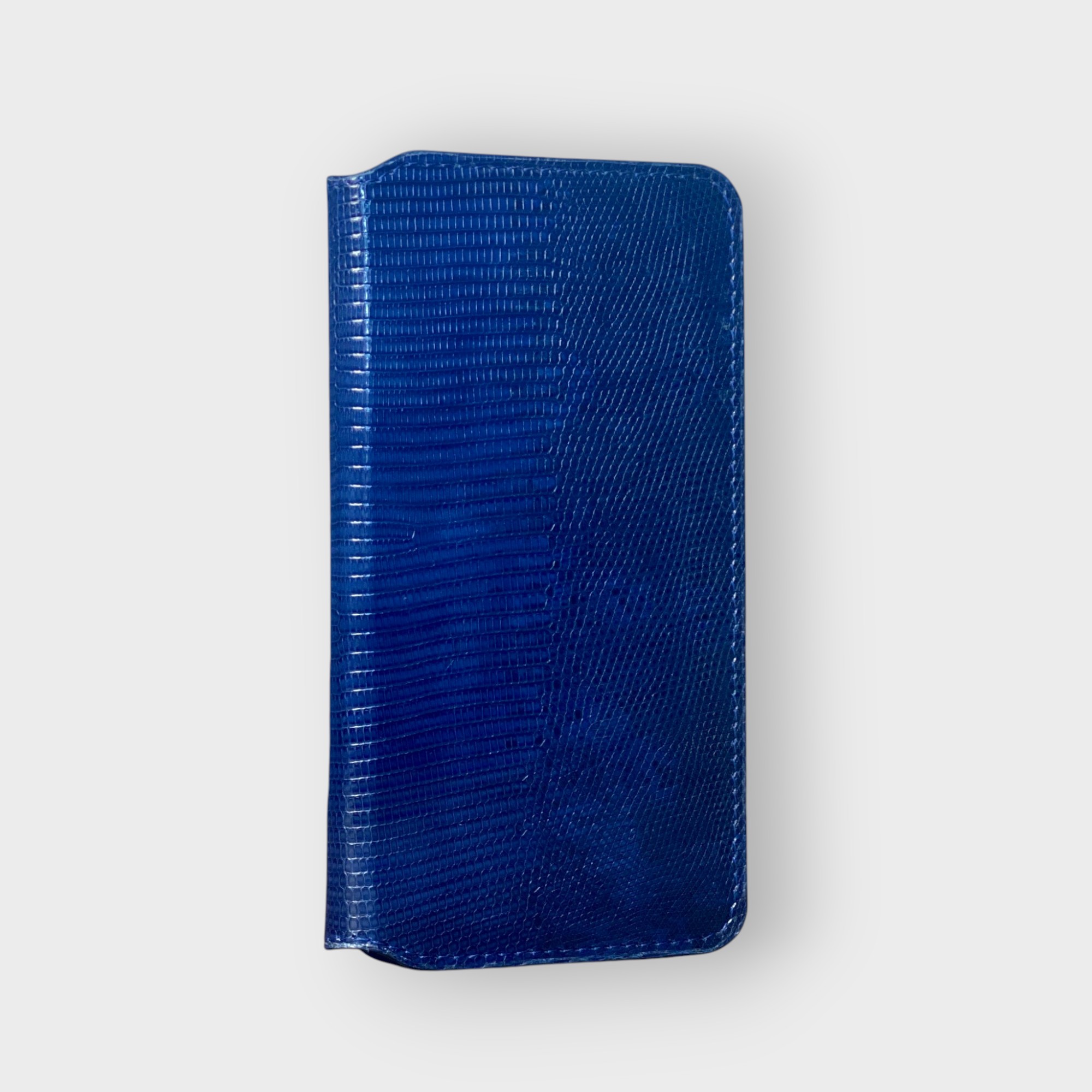 LS0279 - Bao da thủ công viền đen Flip - Kì đà - KĐ3 Xanh navy - 15 Promax