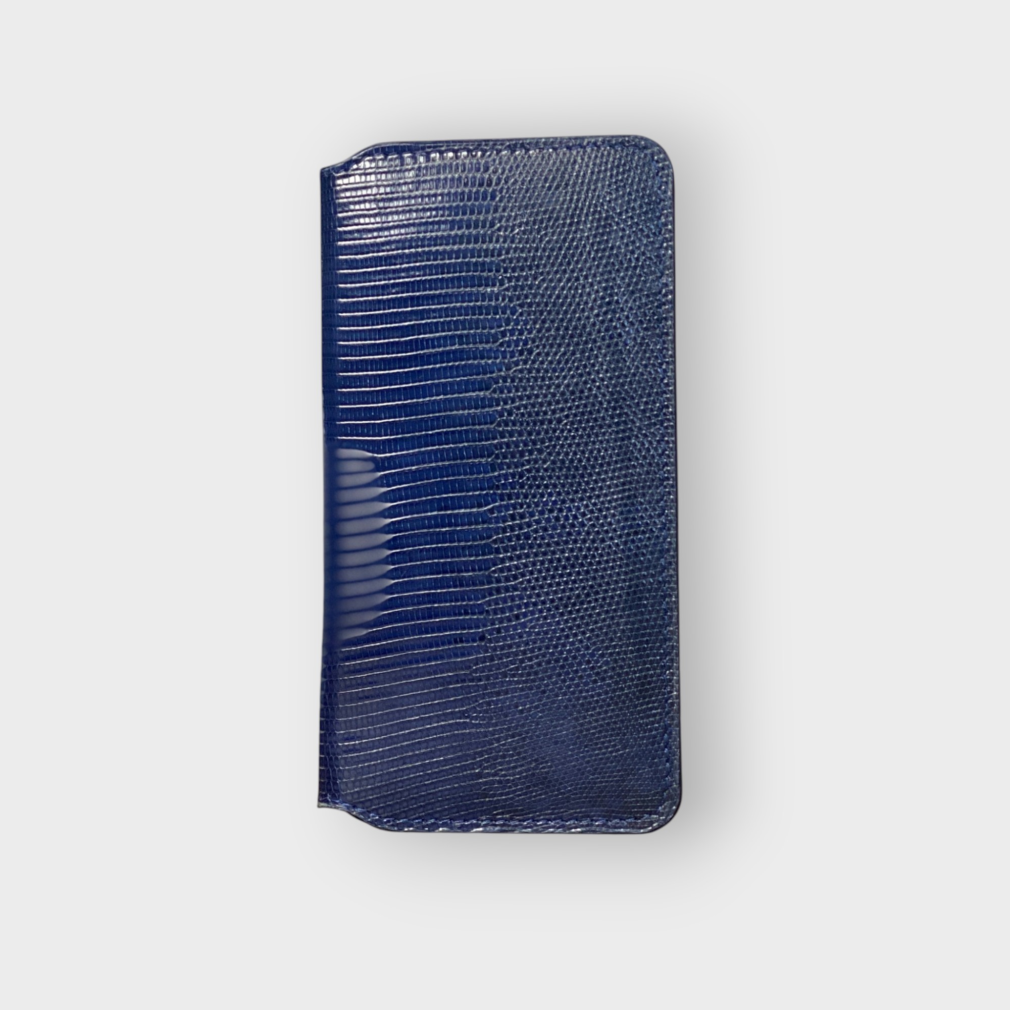 LS0279 - Bao da thủ công viền đen Flip - Kì đà - KĐ3 Xanh navy - 15 Promax