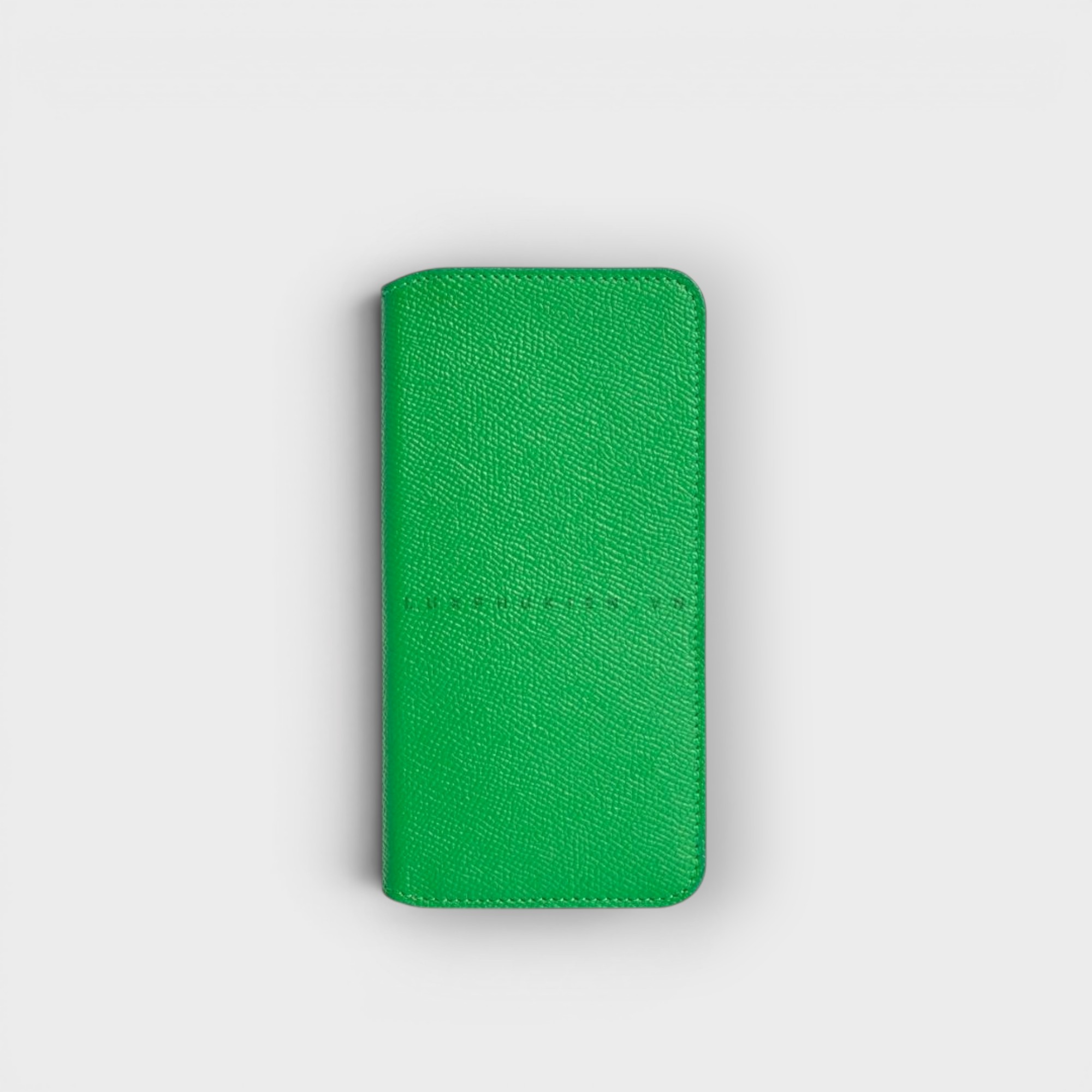 LS0294 - Bao da thủ công viền đen Flip - Epsom - E7 Xanh lá - 15 Pro