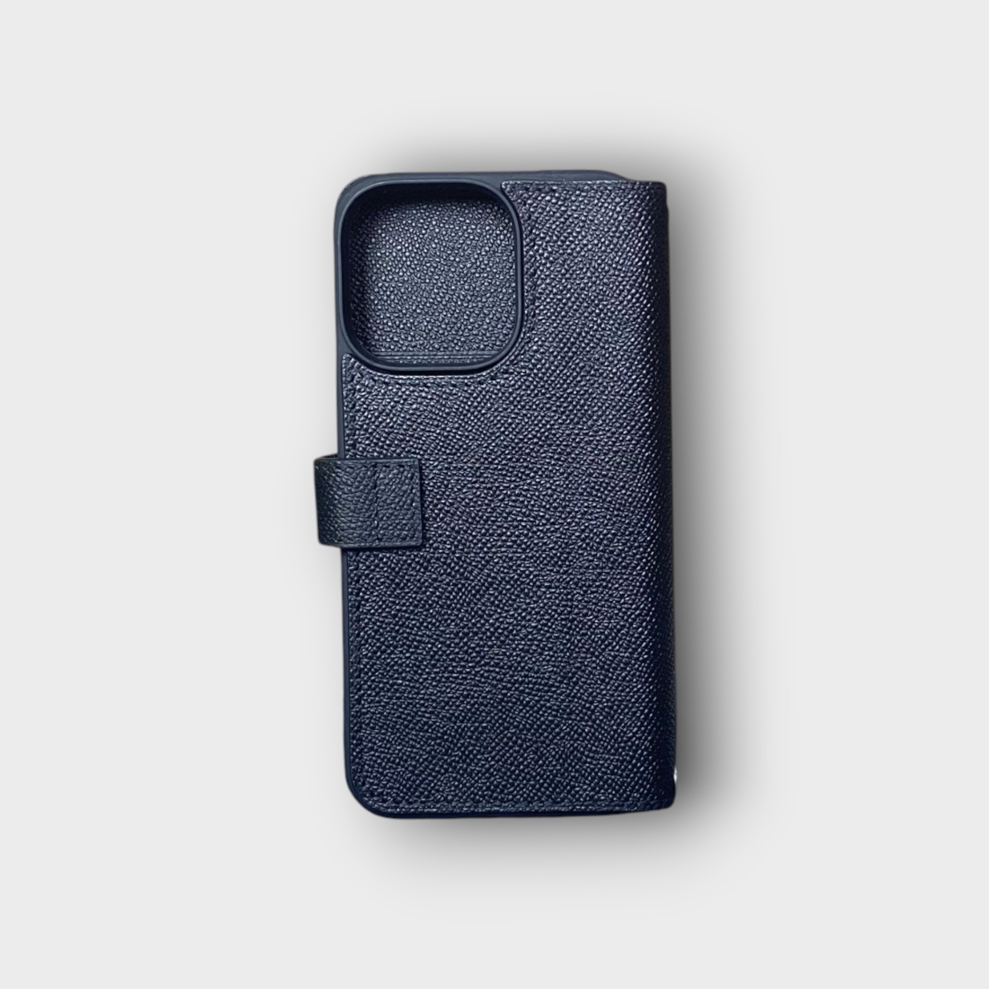 LS0420 - Bao da thủ công viền đen Flip quai cài kèm dây đeo - Epsom - E1 Đen - 14 Promax