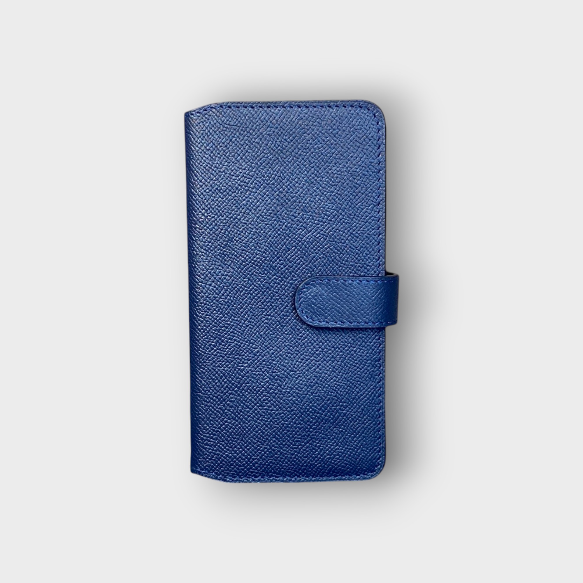 LS0421 - Bao da thủ công viền đen Flip kèm ví Lisa quai cài kèm dây đeo - Epsom - E3 Xanh navy - 14 Promax